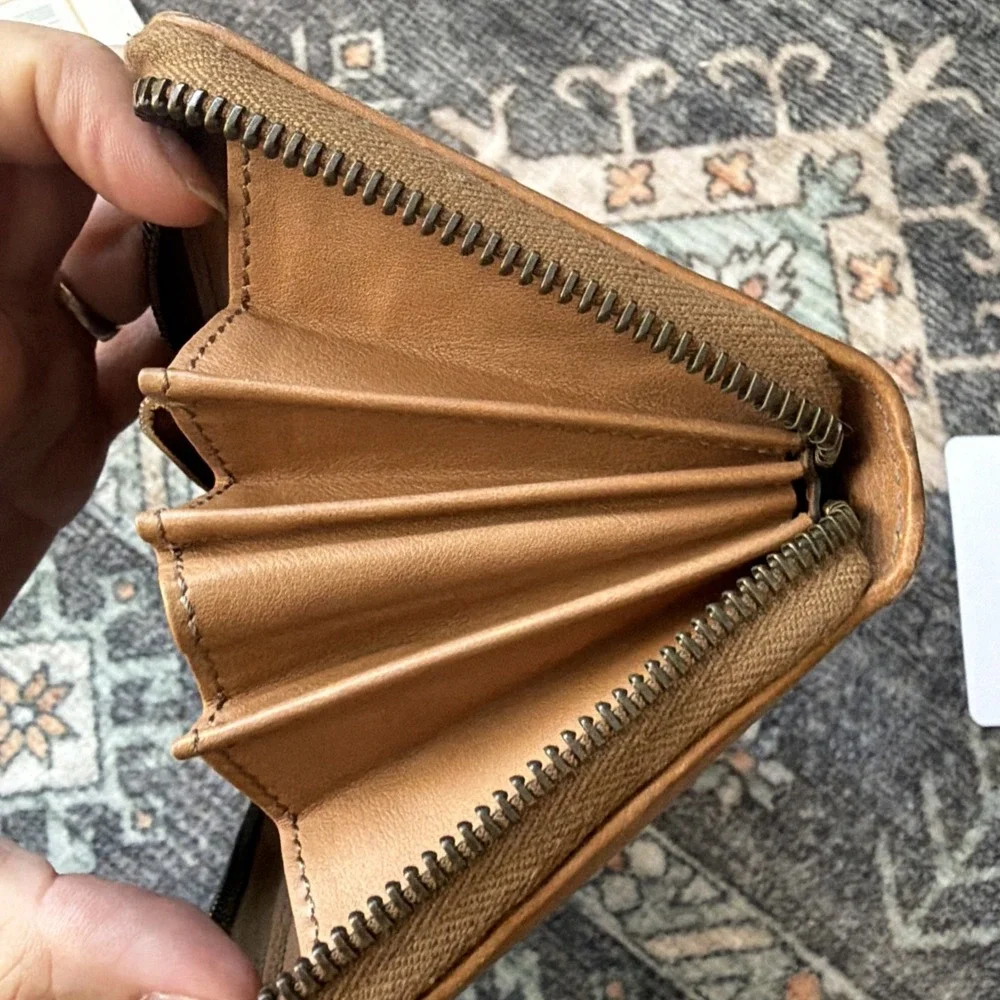 Gucci GG Supreme Monogram Web Ophidia Zip Around Wallet Brown Authentic bamboo